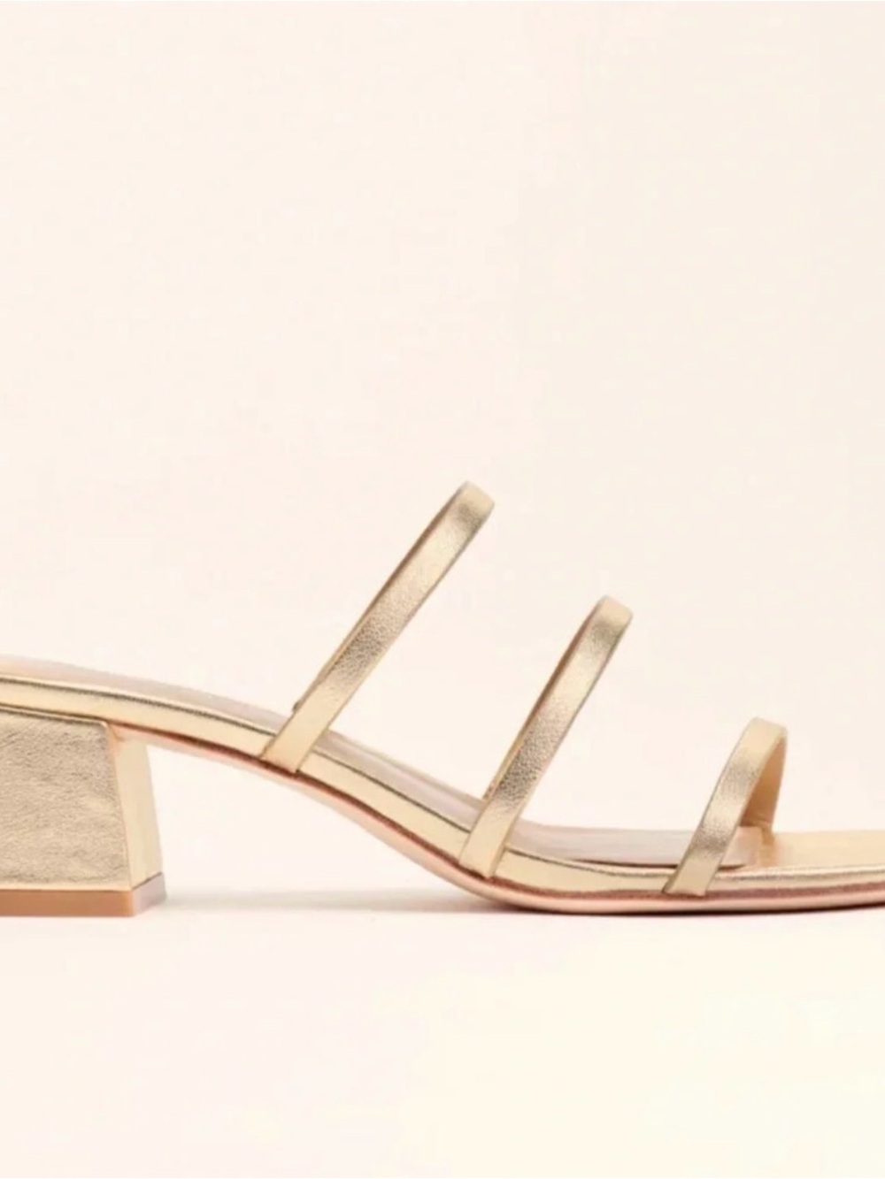 Reformation Gold Menage Sandals